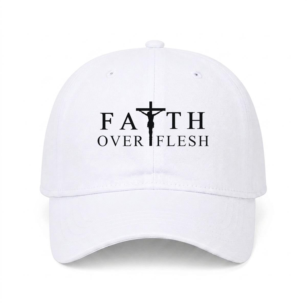 Faith Over Flesh Romans Cross 8:12 Christian Flat Cap Unisex Streetwear