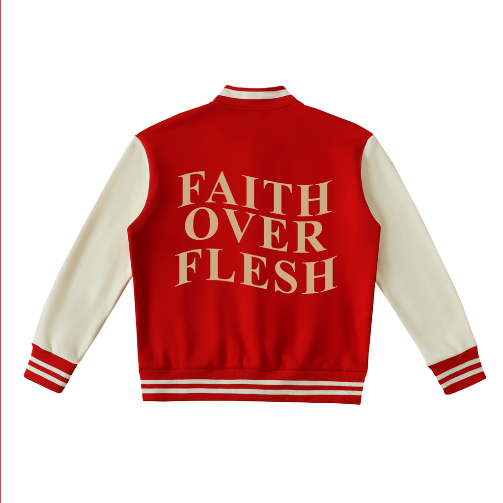 Faith Over Flesh Varsity Jacket