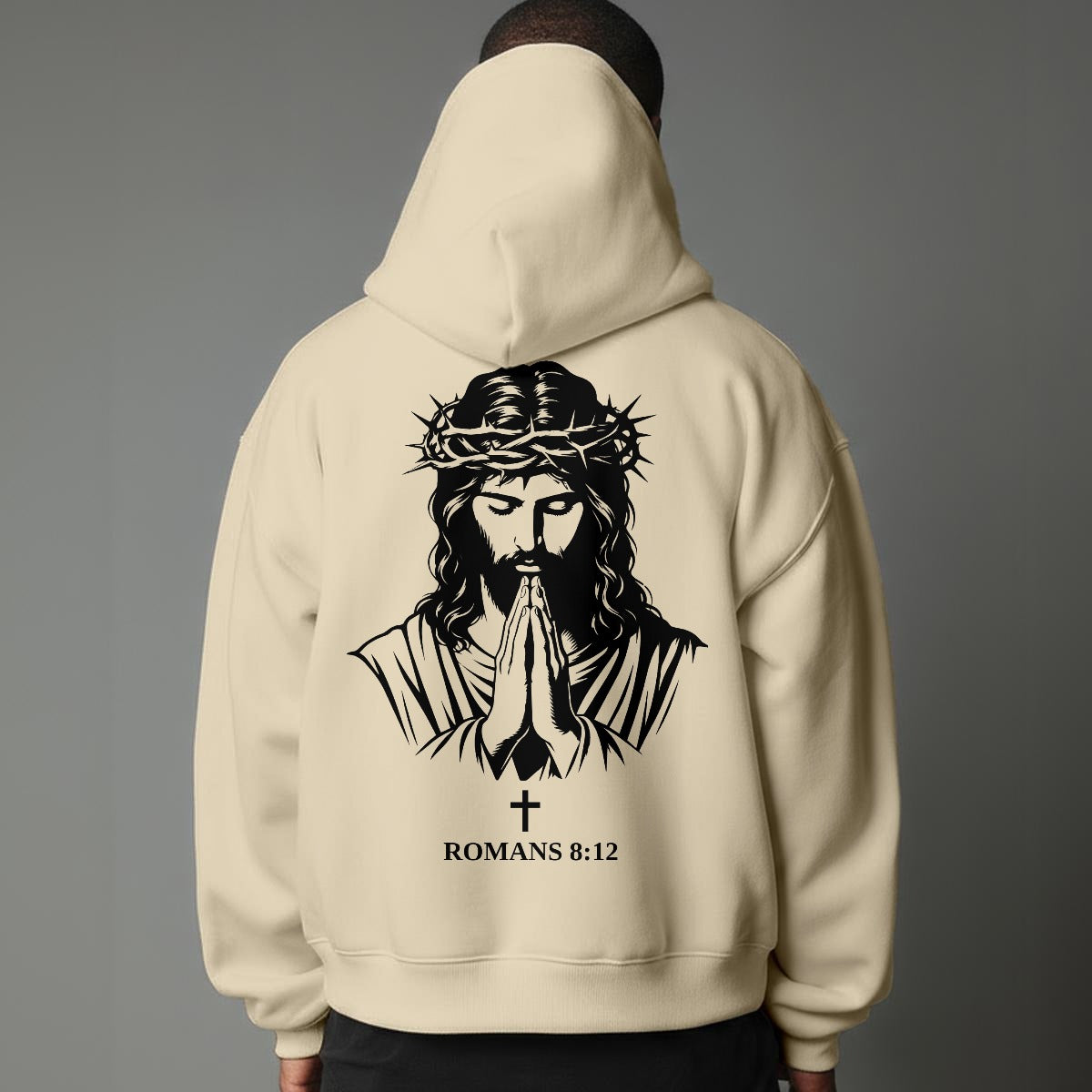 Faith Over Flesh Romans 8:12 Christian Hoodie Unisex Streetwear