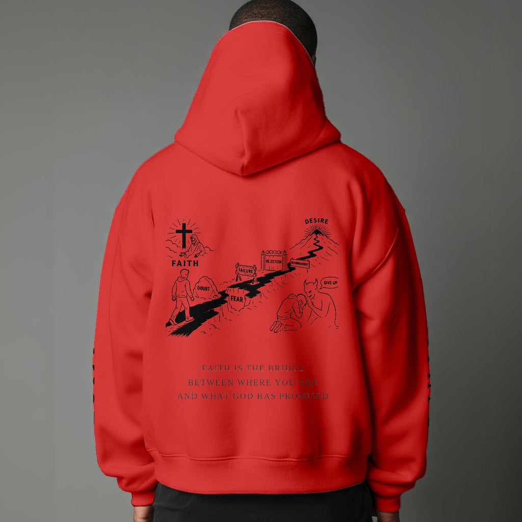 Faith Over Fear™ Christian Hoodie – Faith Is the Bridge Graphic Hoodie