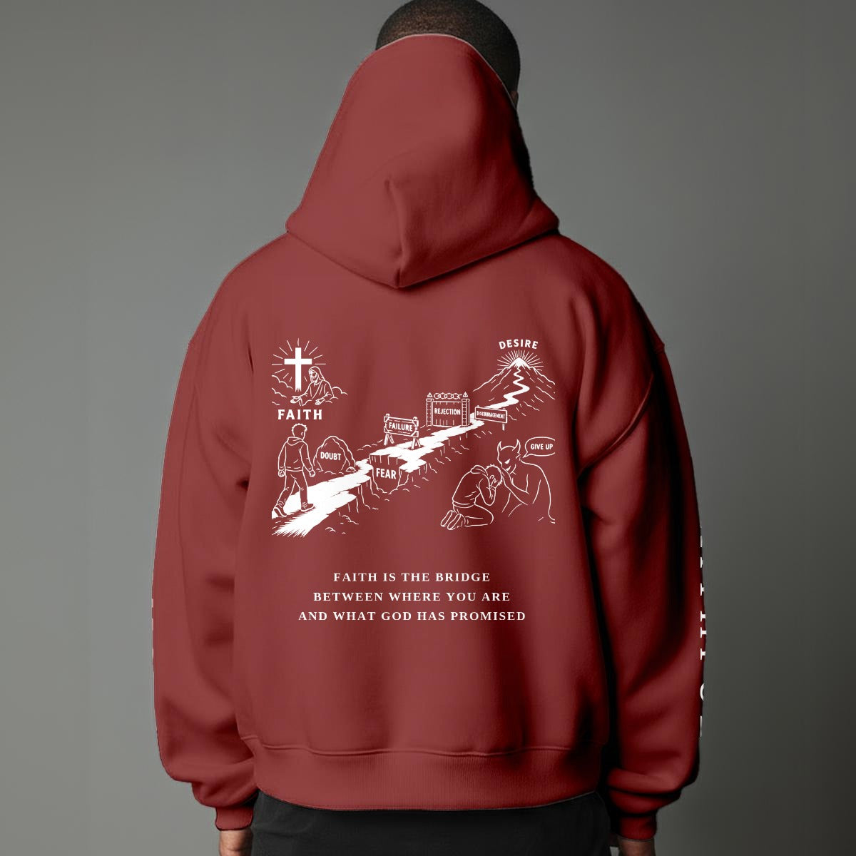 Faith Over Fear™ Christian Hoodie – Faith Is the Bridge Graphic Hoodie