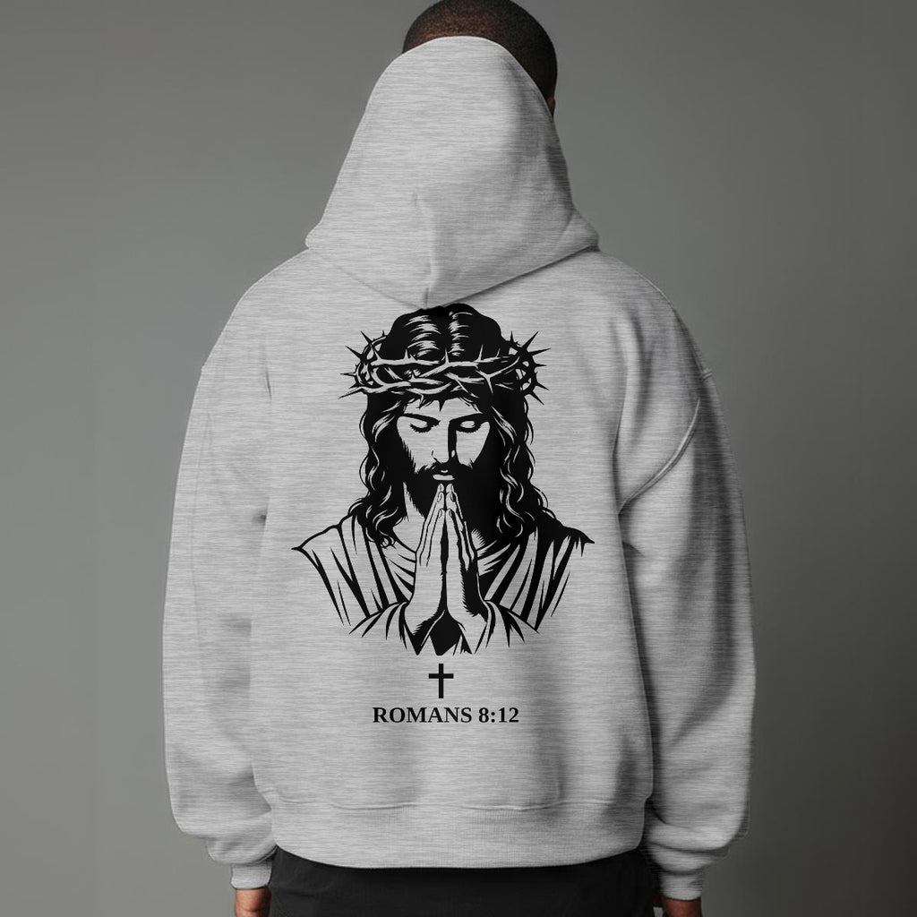 Faith Over Flesh Romans 8:12 Christian Hoodie Unisex Streetwear
