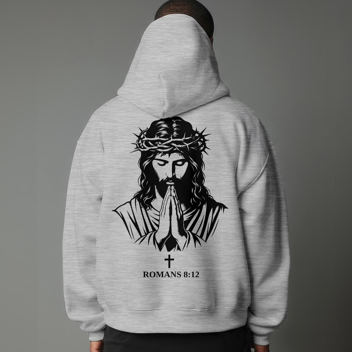 Faith Over Flesh Romans 8:12 Christian Hoodie Unisex Streetwear