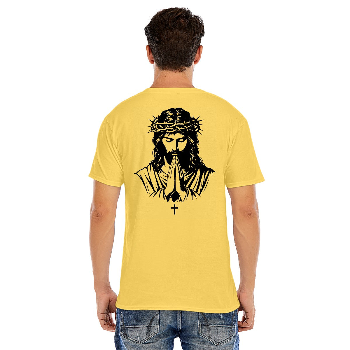 Faith Over Flesh Christian T-Shirt 100% Cotton | Jesus Cross Graphic | Unisex Faith Apparel