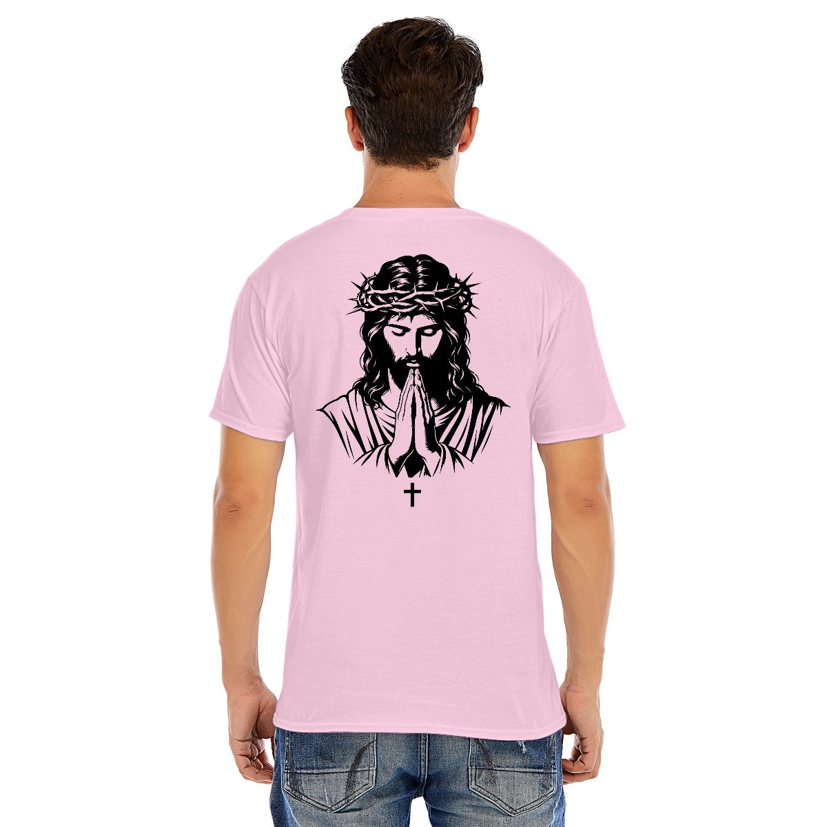 Faith Over Flesh Christian T-Shirt 100% Cotton | Jesus Cross Graphic | Unisex Faith Apparel