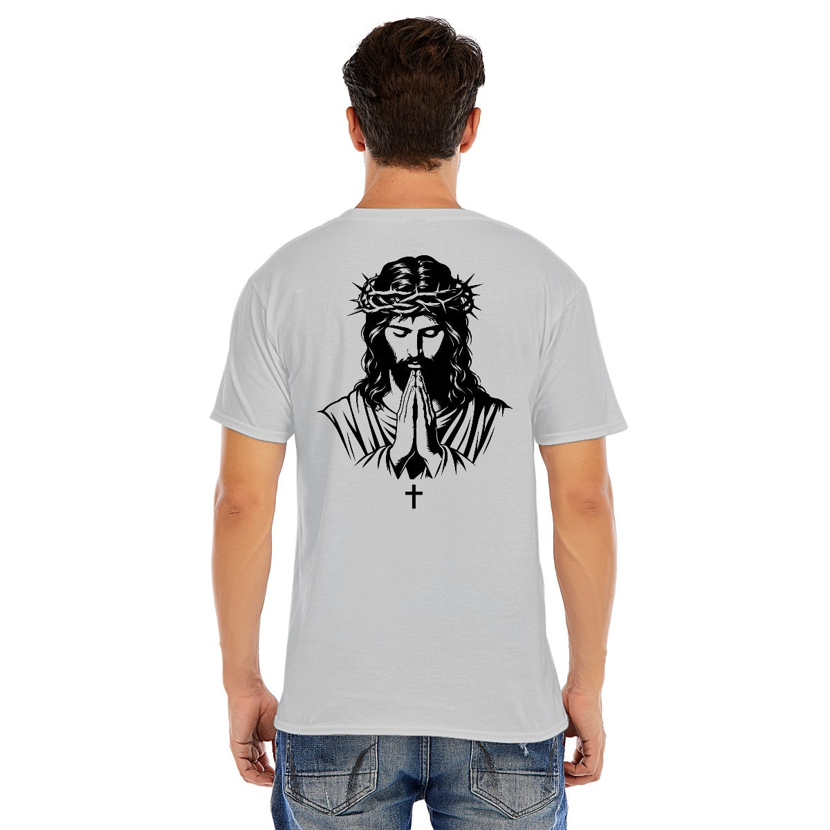 Faith Over Flesh Christian T-Shirt 100% Cotton | Jesus Cross Graphic | Unisex Faith Apparel