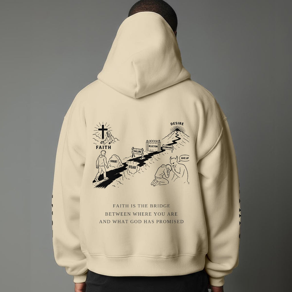 Faith Over Fear™ Christian Hoodie – Faith Is the Bridge Graphic Hoodie