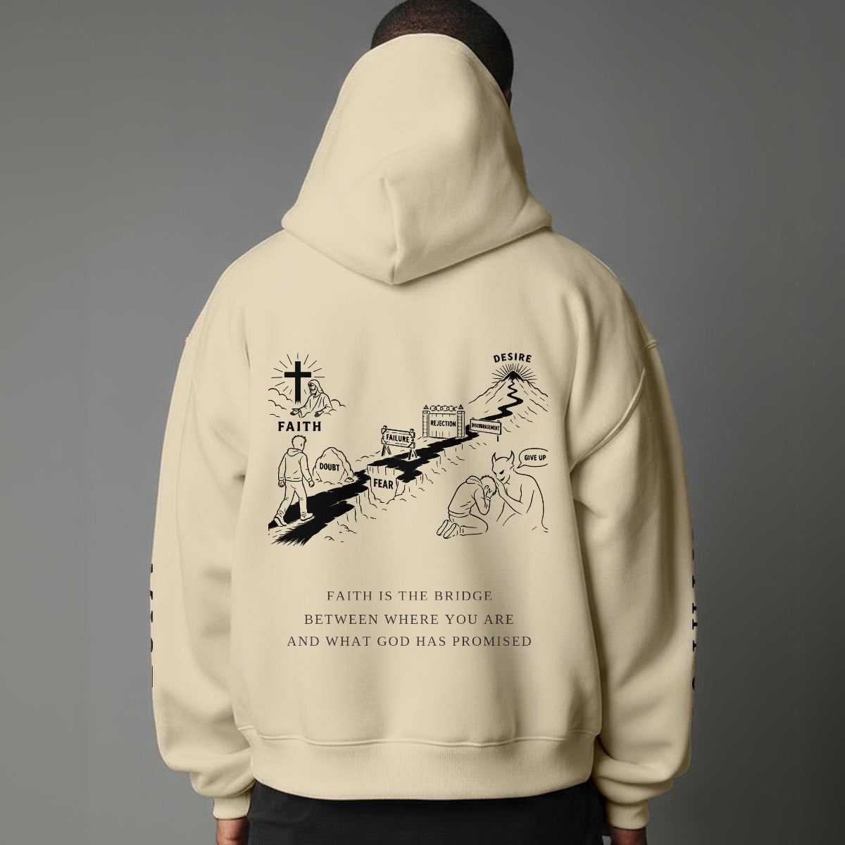 Faith Over Fear™ Christian Hoodie – Faith Is the Bridge Graphic Hoodie