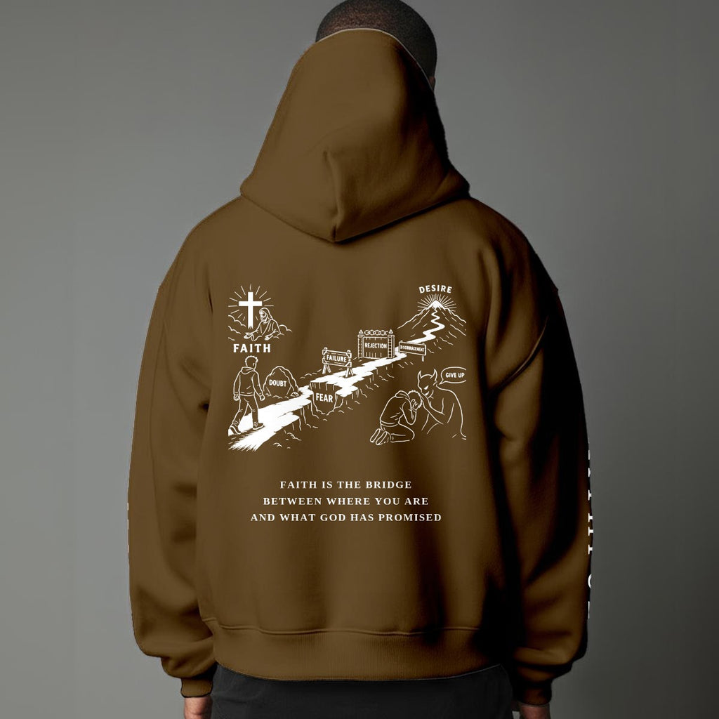 Faith Over Fear™ Christian Hoodie – Faith Is the Bridge Graphic Hoodie