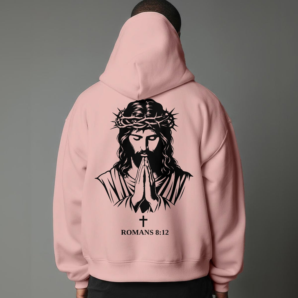 Faith Over Flesh Romans 8:12 Christian Hoodie Unisex Streetwear