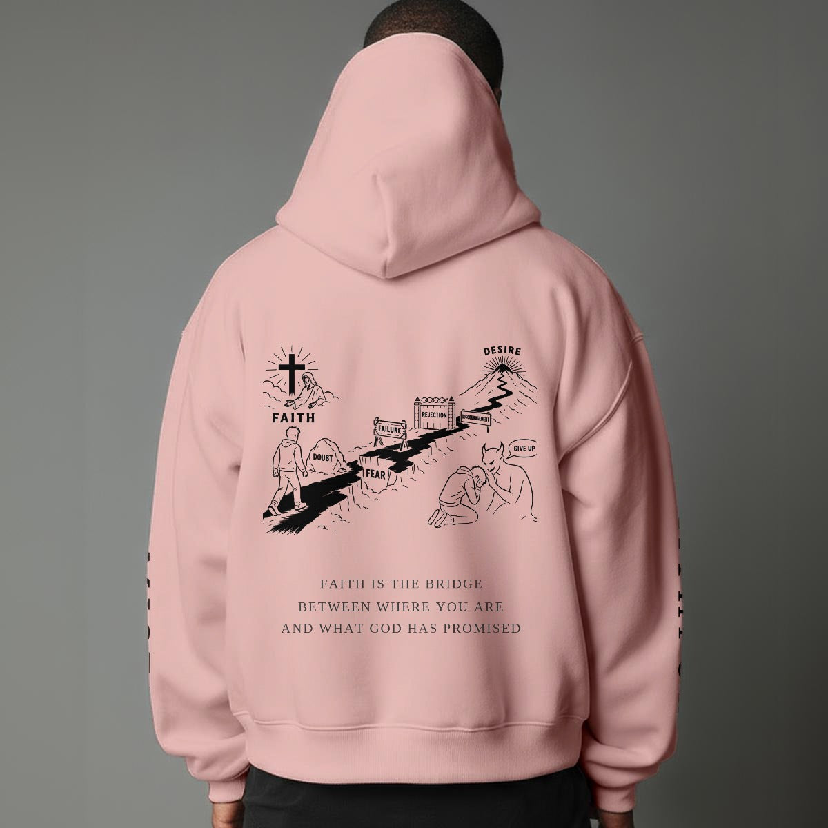 Faith Over Fear™ Christian Hoodie – Faith Is the Bridge Graphic Hoodie